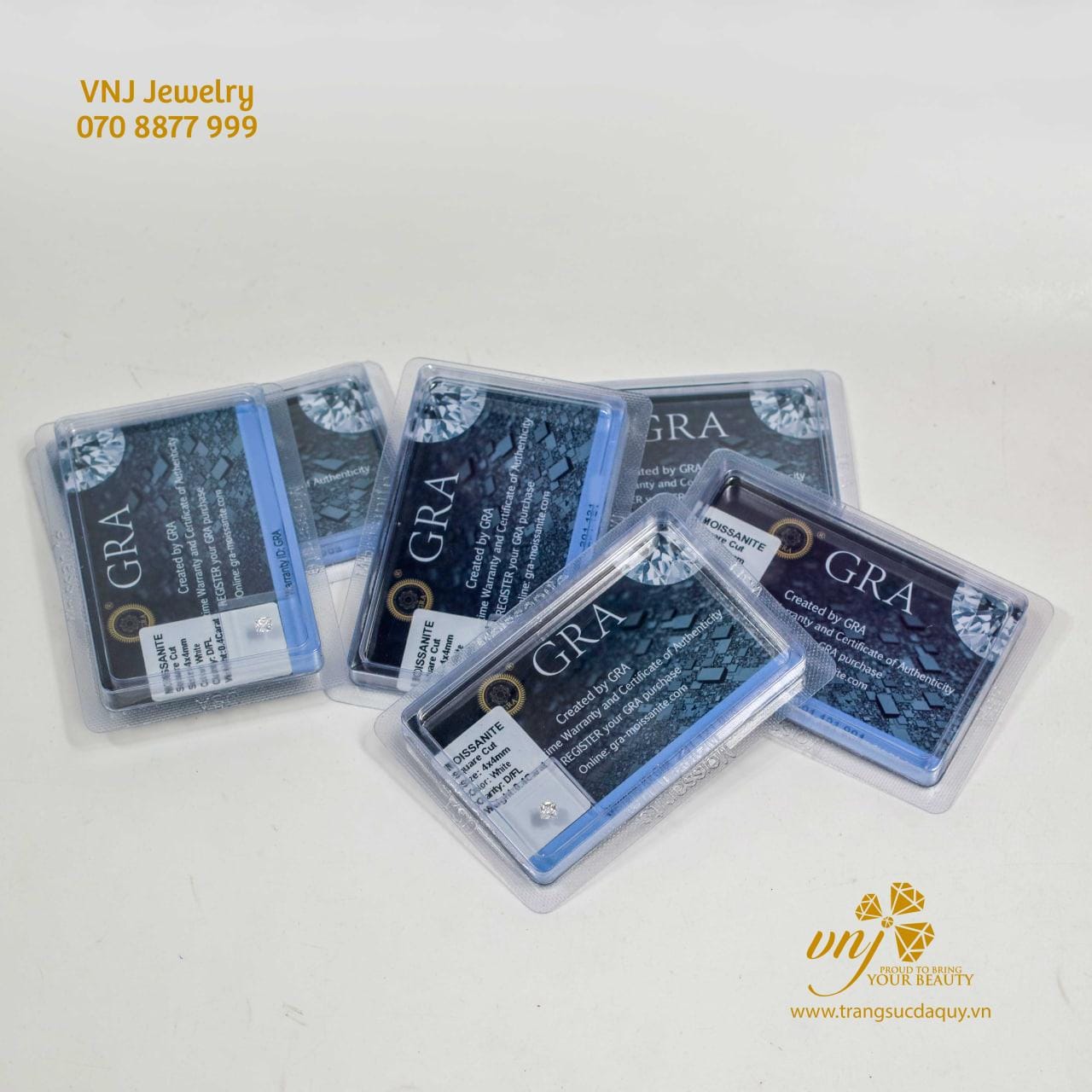 Kim Cương Moissanite Vuông - Square Cut