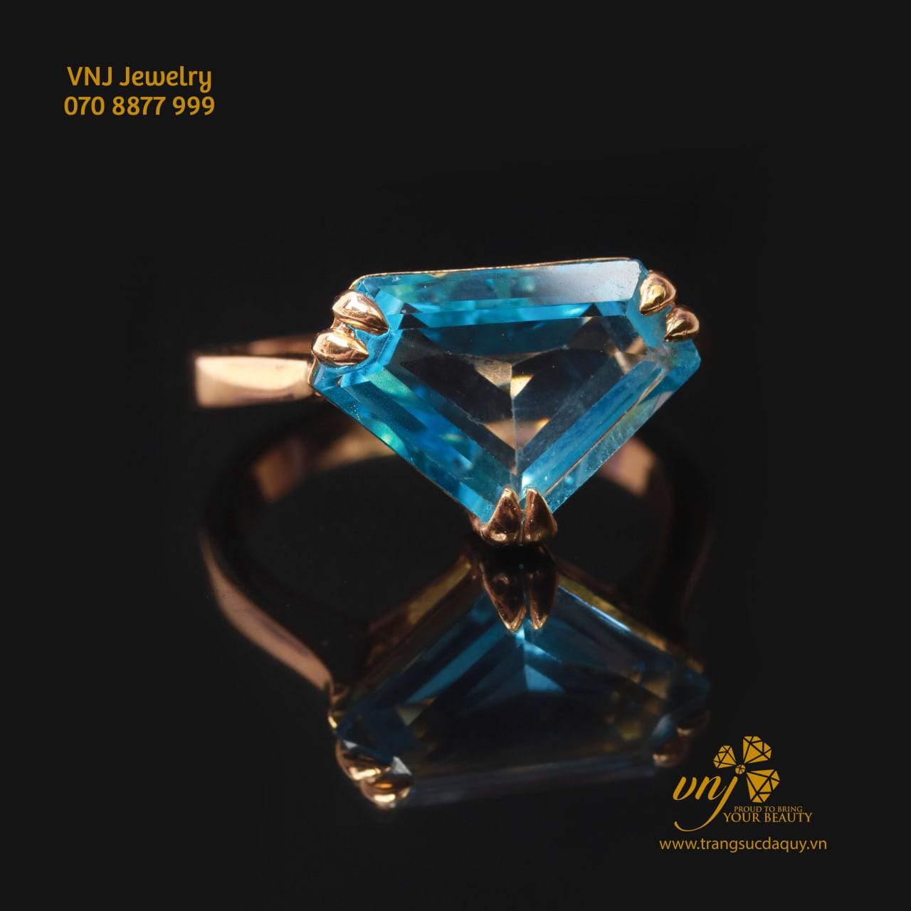 Nhẫn Topaz Swiss Mài Giác NWT15