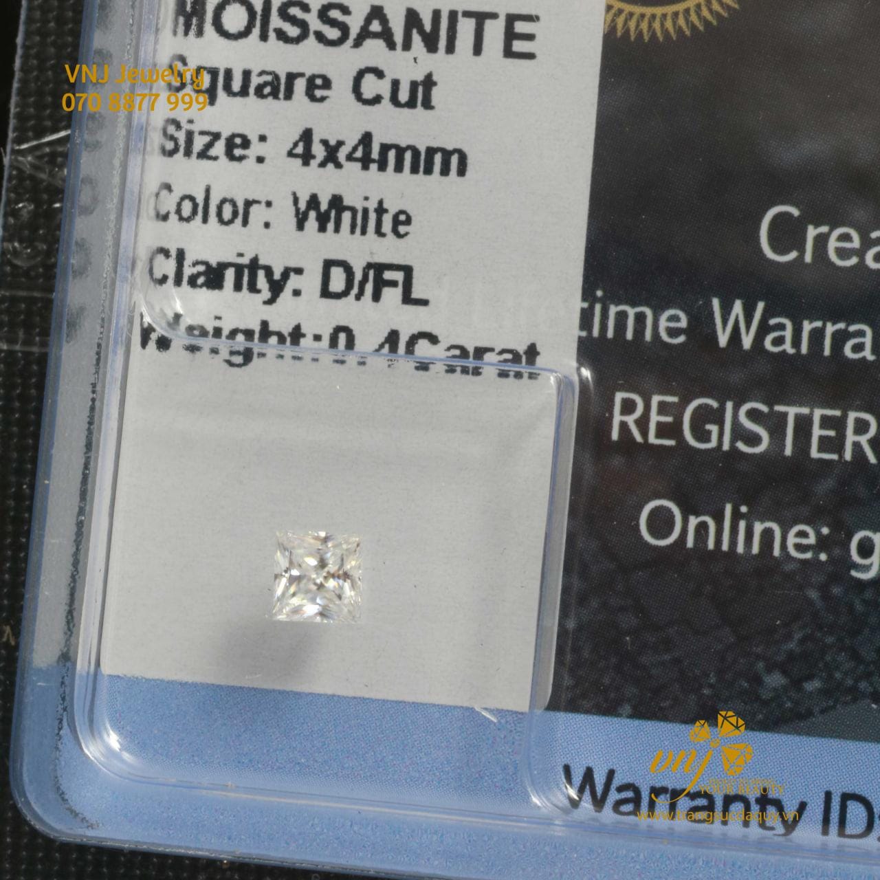 Kim Cương Moissanite Vuông - Square Cut