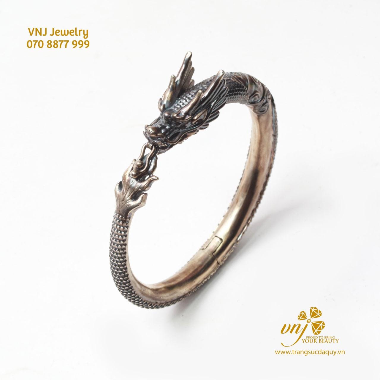 Vòng Tay Rồng Bạc LTV6