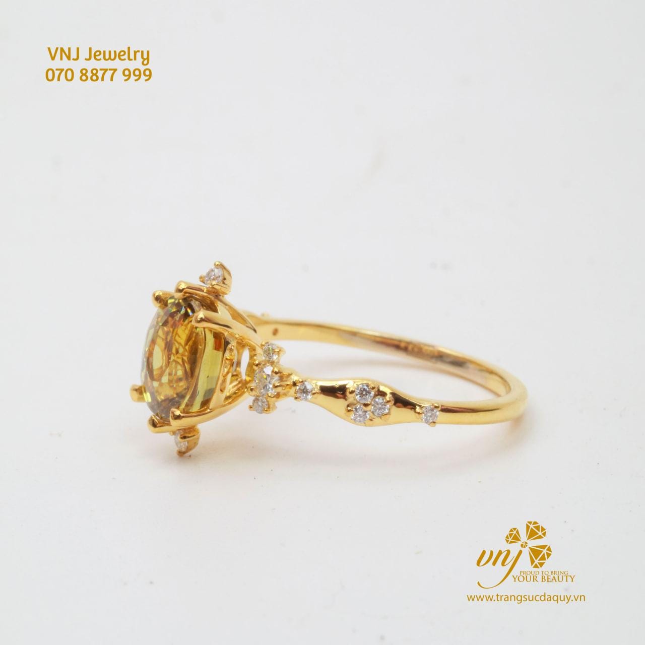 Nhẫn Garnet Vàng Thiên Nhiên NWG10
