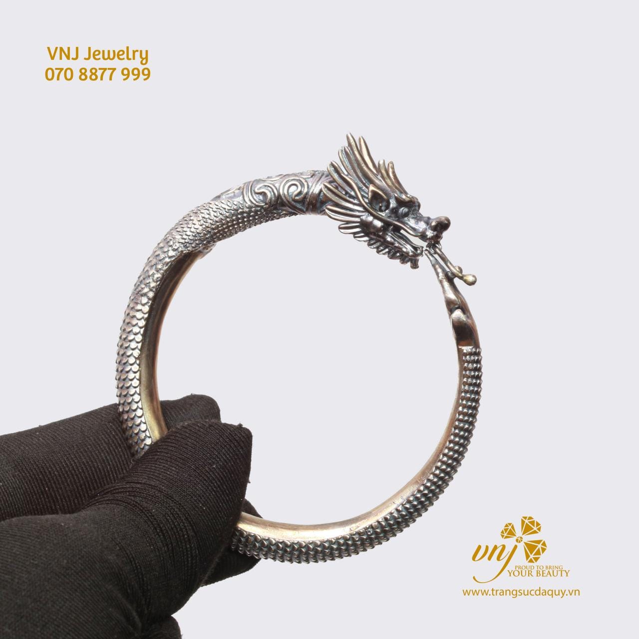 Vòng Tay Rồng Bạc LTV6