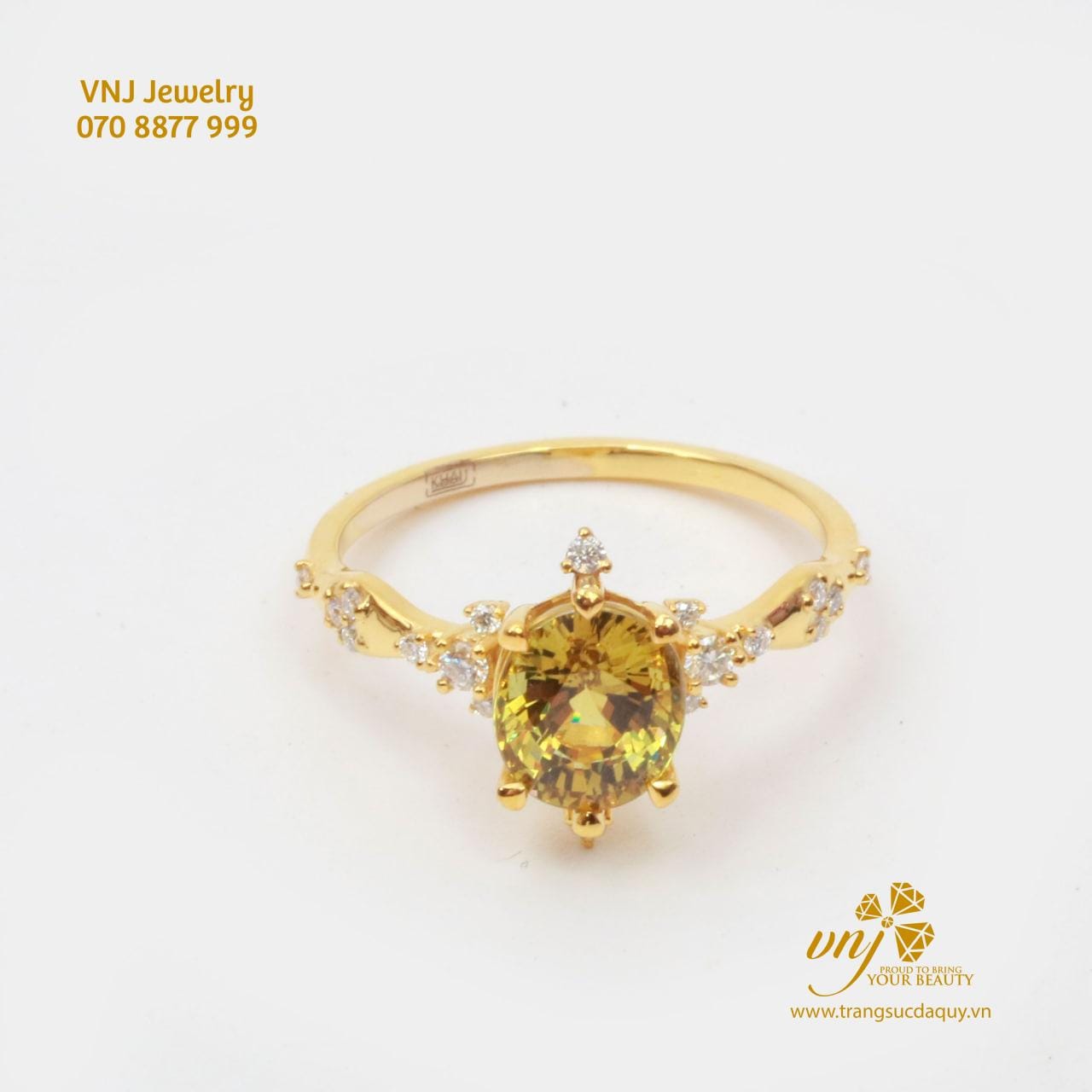 Nhẫn Garnet Vàng Thiên Nhiên NWG10
