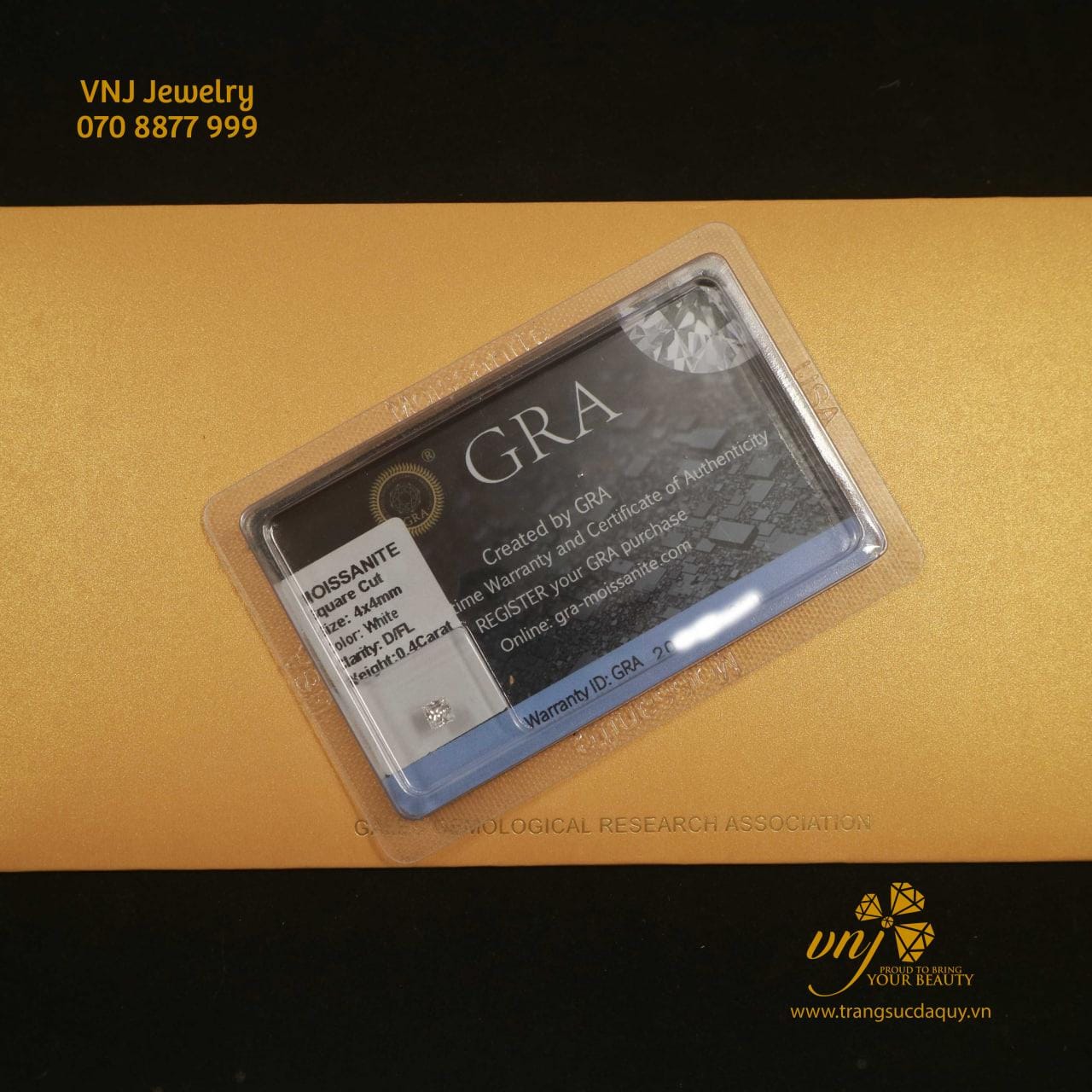 Kim Cương Moissanite Vuông - Square Cut