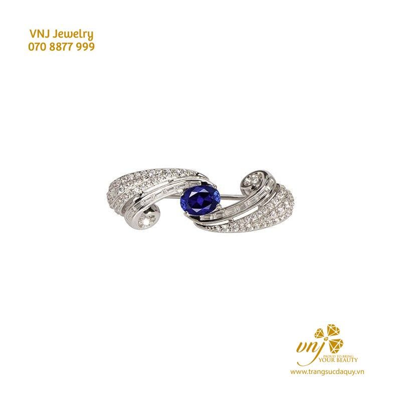 Cufflink đá Sapphire (4)
