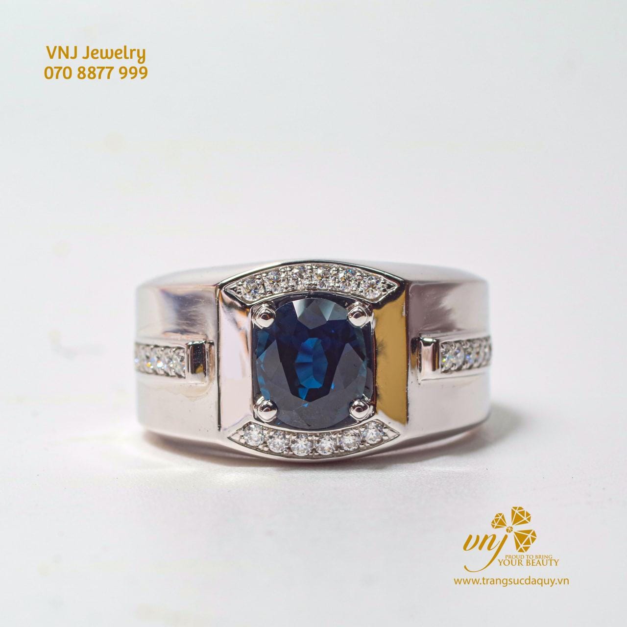 Nhẫn Sapphire Blue Thiên Nhiên (4)