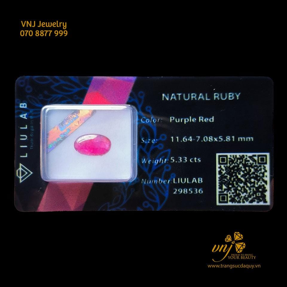 Ruby Dake Đá Quý Ruby Thiên Nhiên Tuyển Chọn | VNJ Trang Sức Việt
