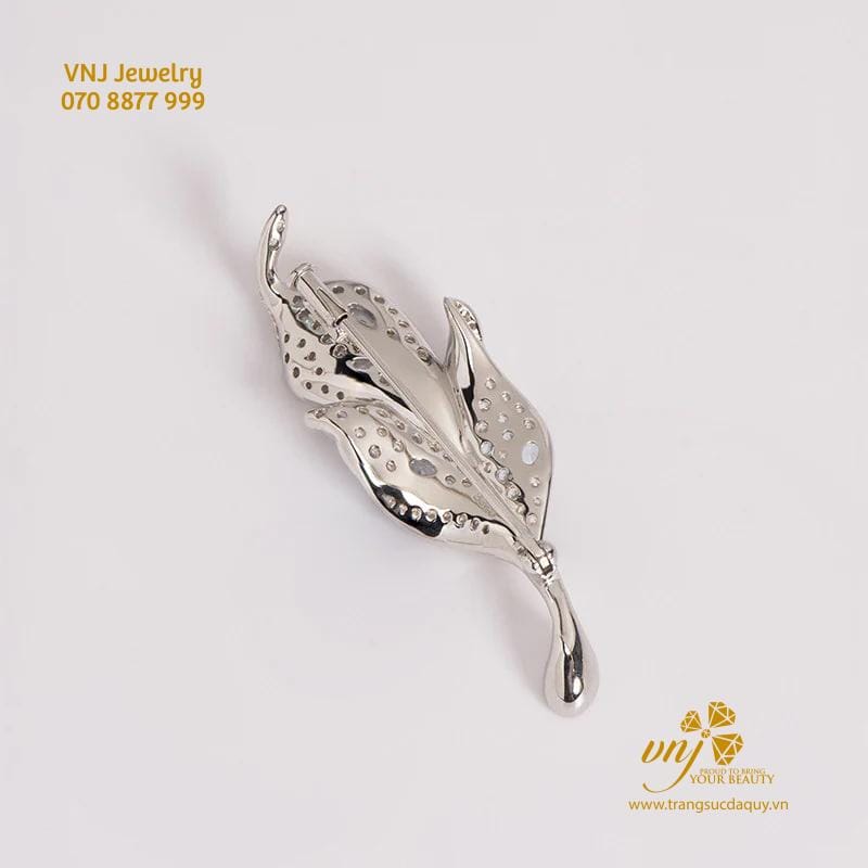 Cài Áo Hình Lá Đính Đá CF40