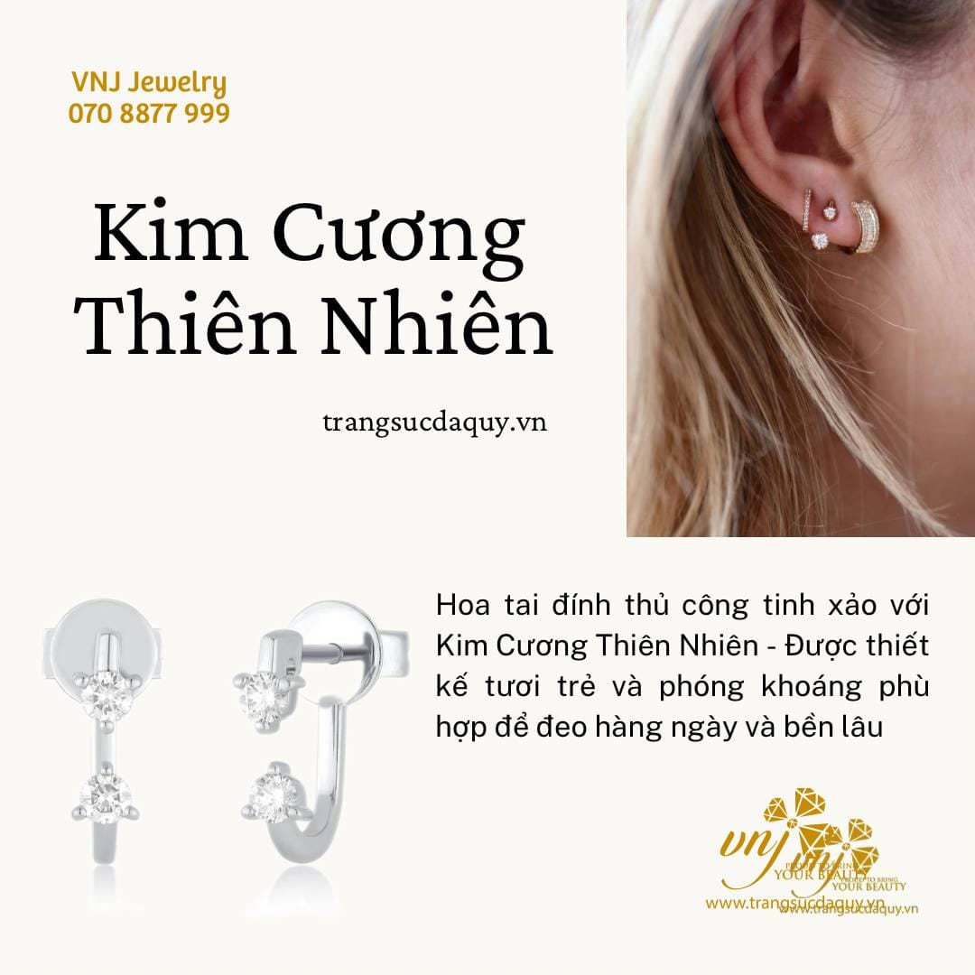 Bông Tai Kim Cương Khoá Lưỡi Gà Btkc20 (8)