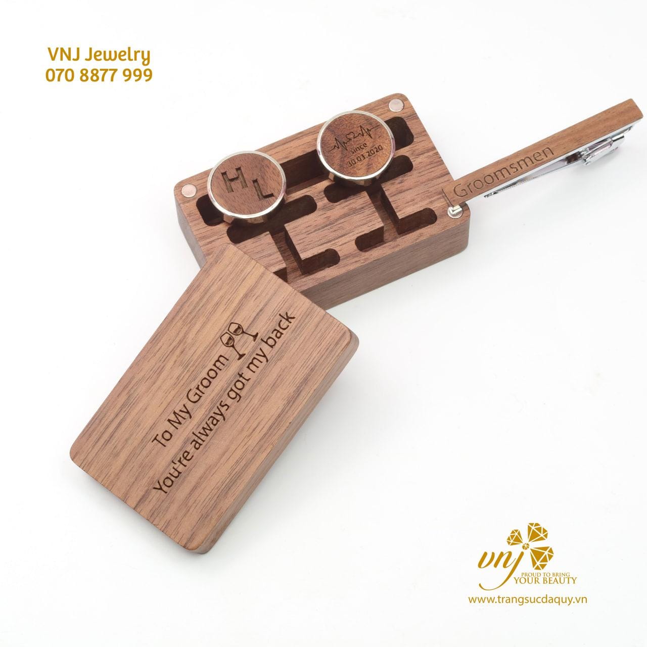 Combo Cufflink Kèm Kẹp Cà Vạt Cf41 (3)