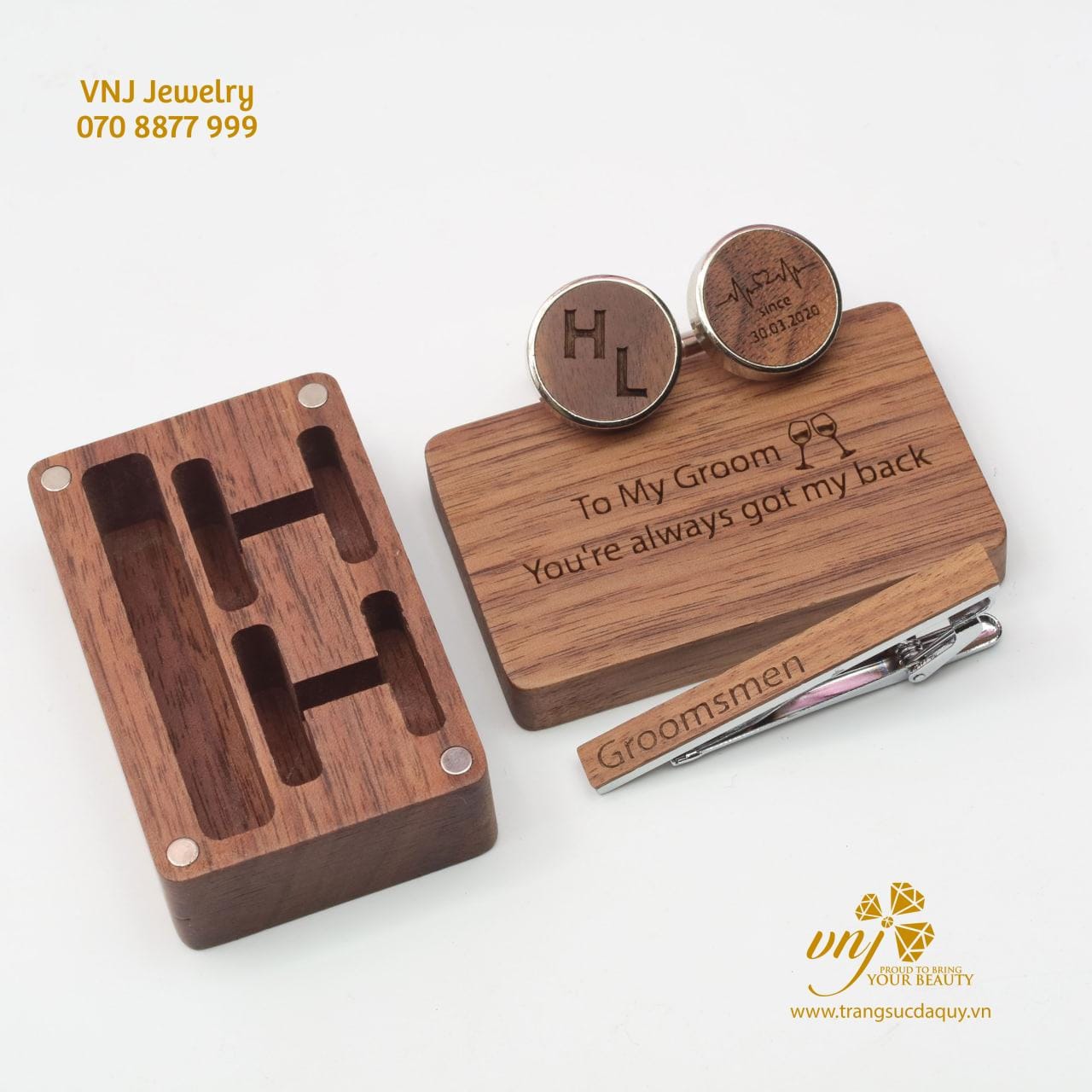 Combo Cufflink Kèm Kẹp Cà Vạt Cf41 (4)