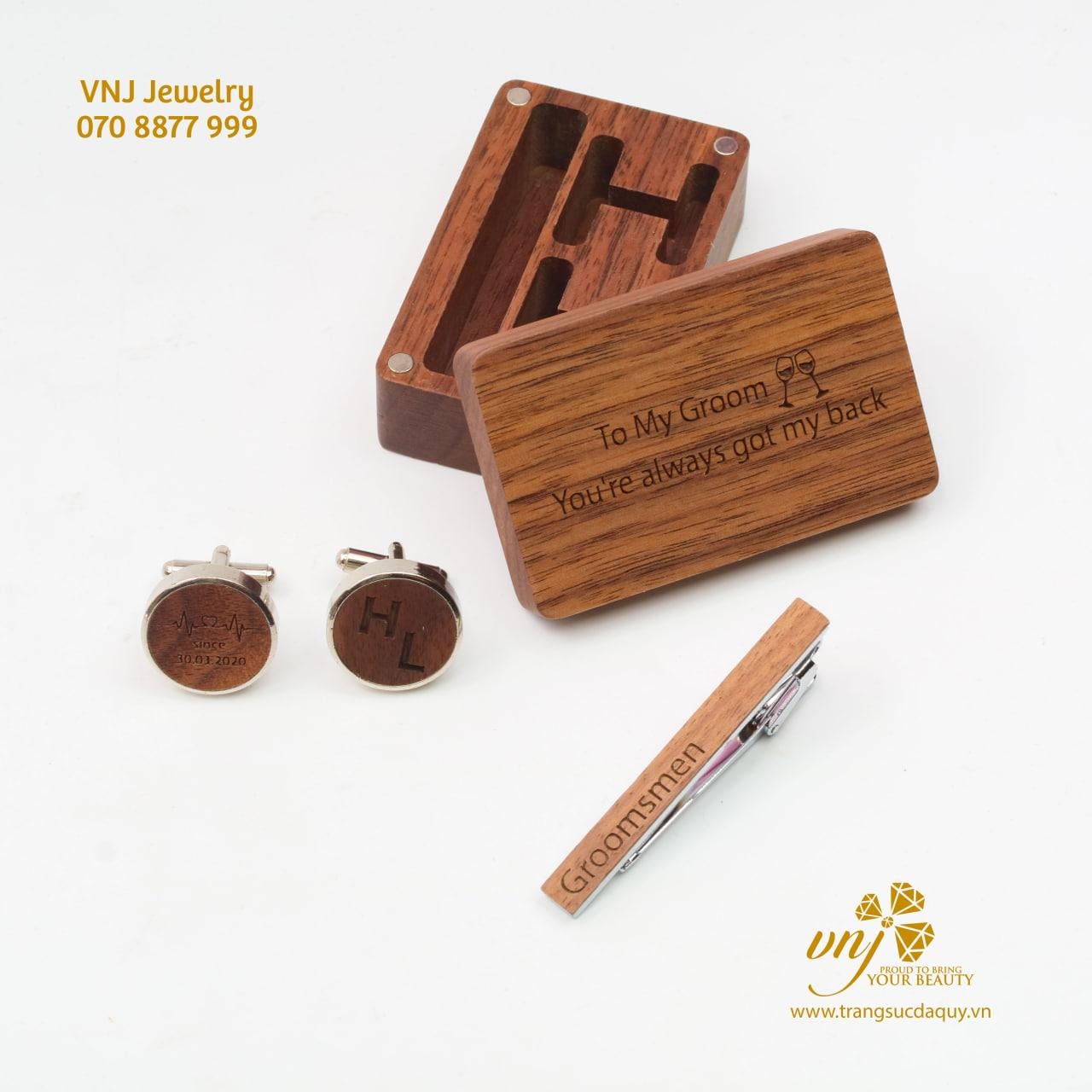 Combo Cufflink Kèm Kẹp Cà Vạt Cf41 (7)