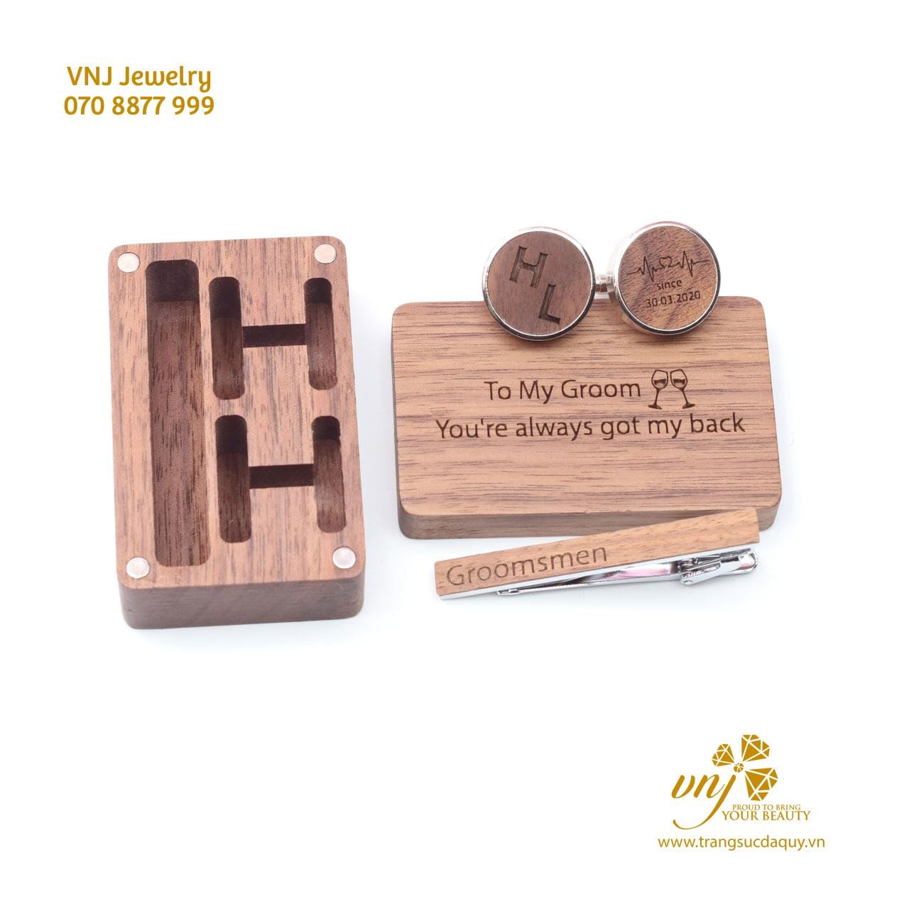 Combo Cufflink Kèm Kẹp Cà Vạt Cf41