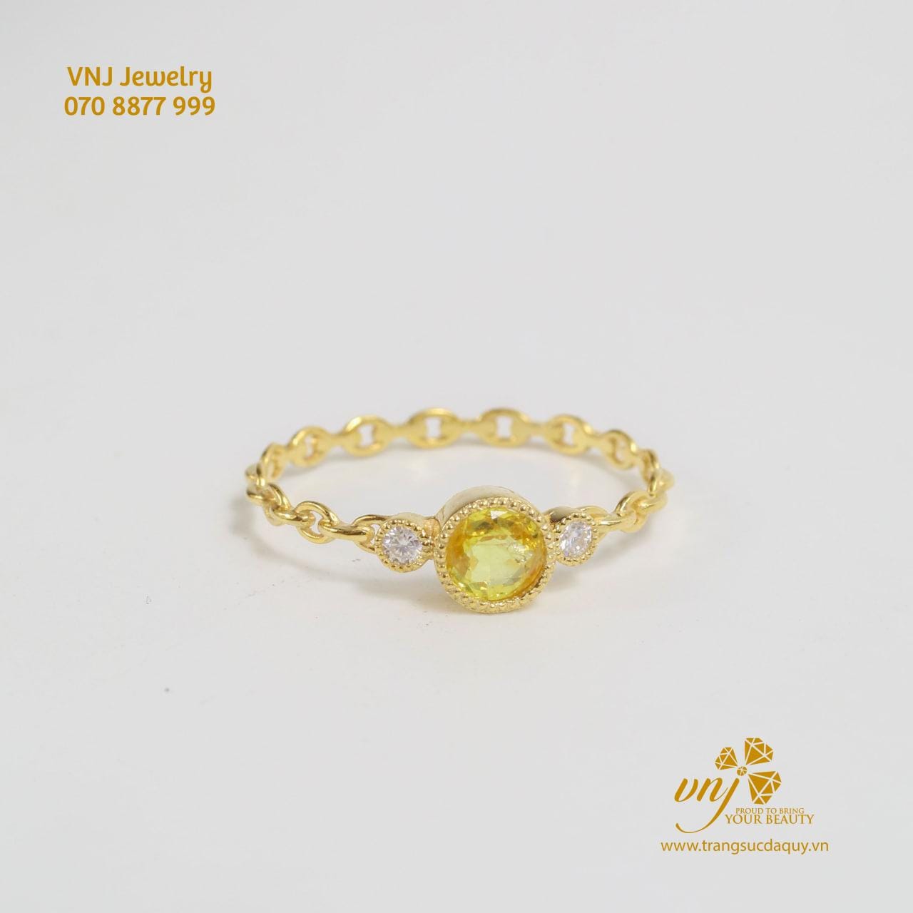 Combo Nhẫn Sapphire Vàng 2 Trong 1 (2)