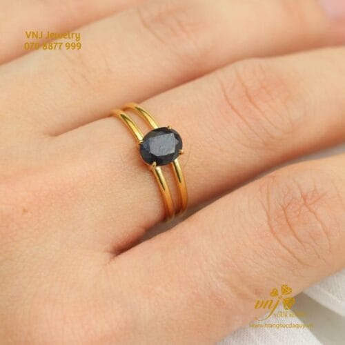 Nhẫn Đá Sapphire Đen Nws31