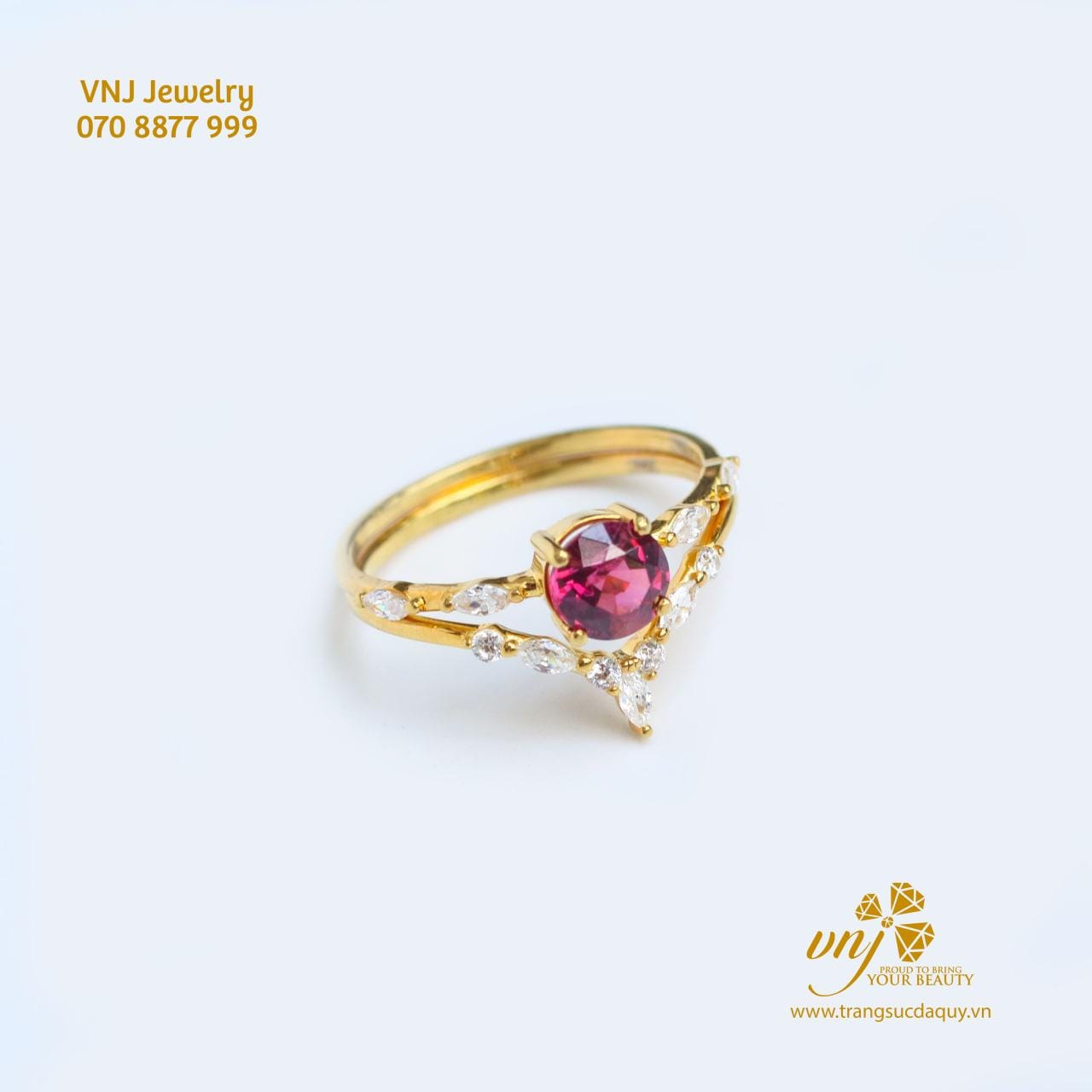 Nhẫn Double Vương Miện Đá Spinel Nwsi9 (2)