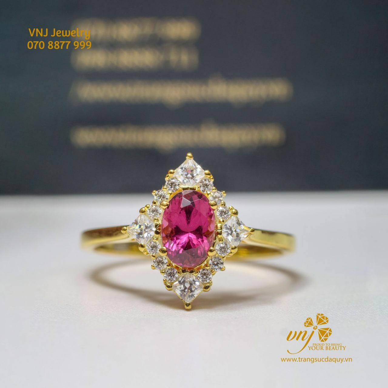 Nhẫn Spinel Thiên Nhiên (3)