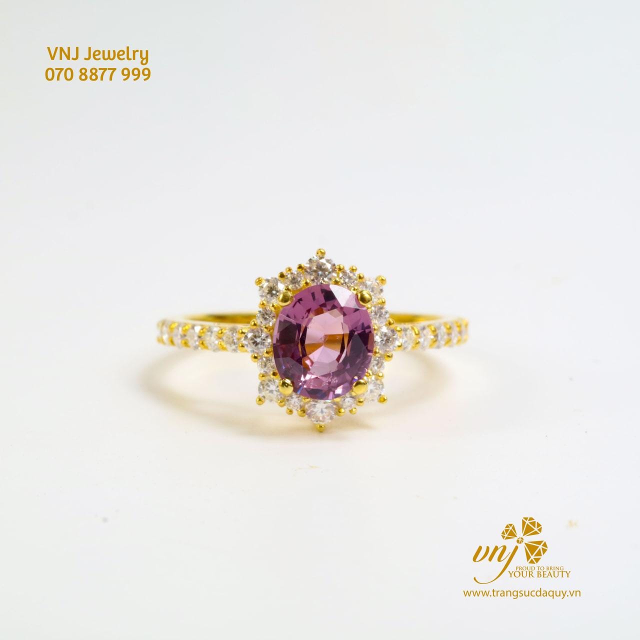 Nhẫn Spinel Tím Thiên Nhiên (4)