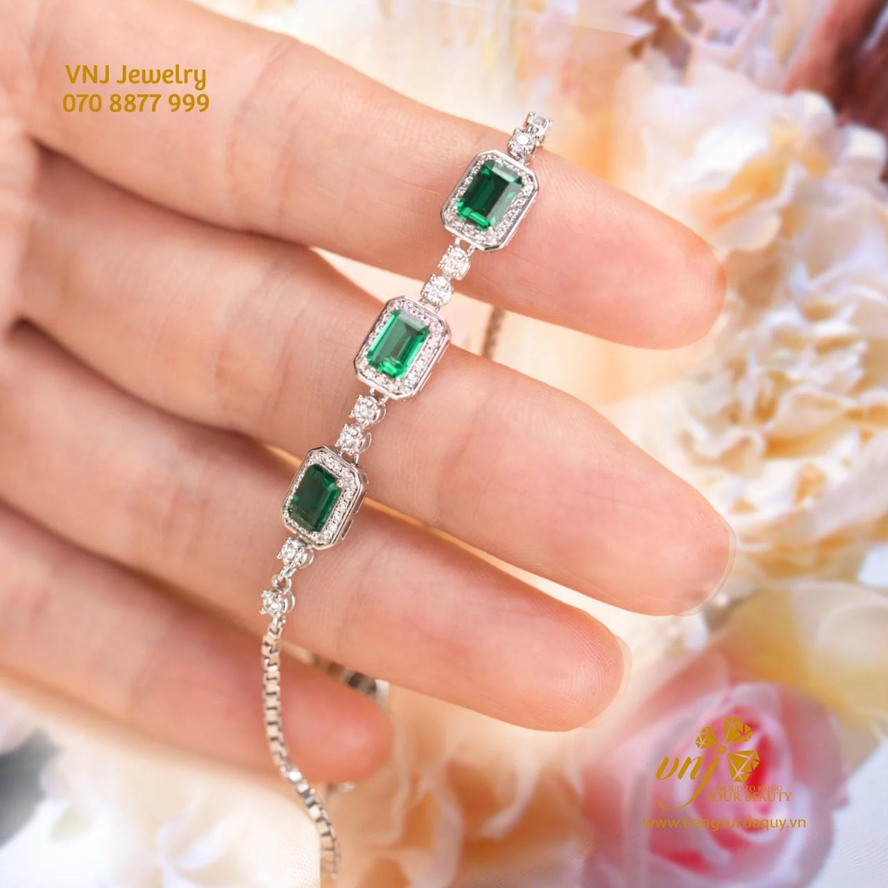 Vòng Tay Đá Emerald Vde2 (8)