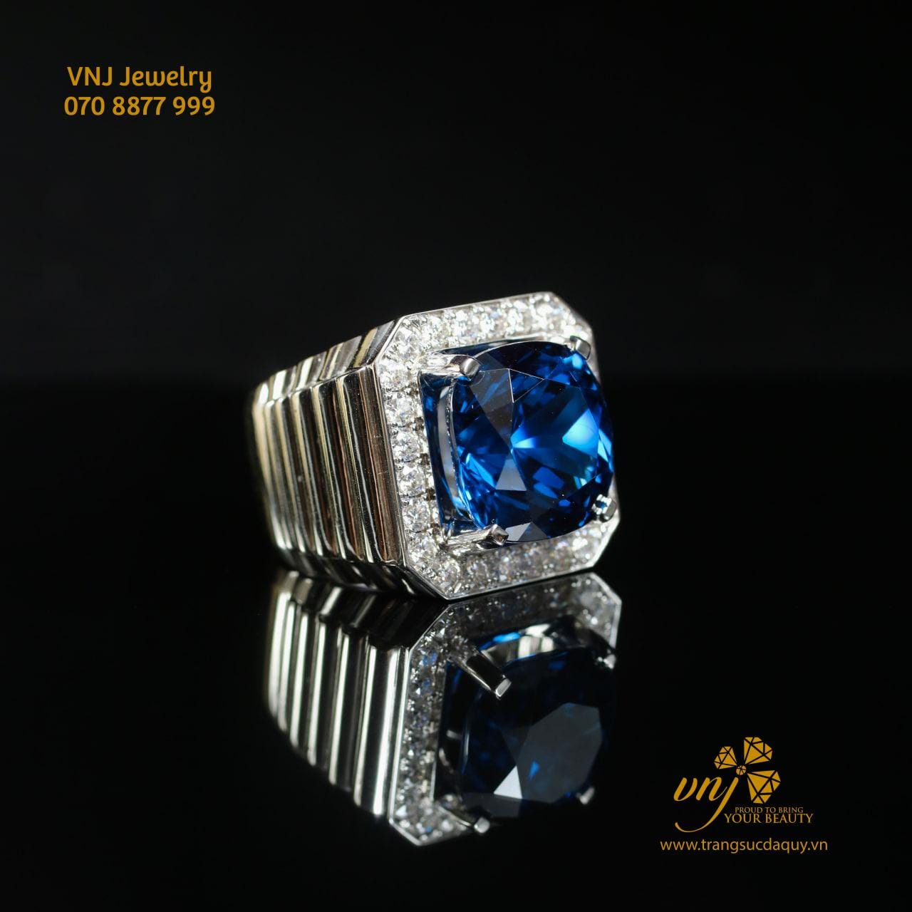 Nhẫn Đá Sapphire Xanh Dương NM96