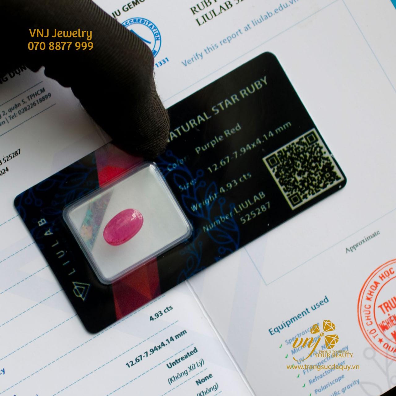 Ruby Thiên Nhiên Mài Trơn VJR65