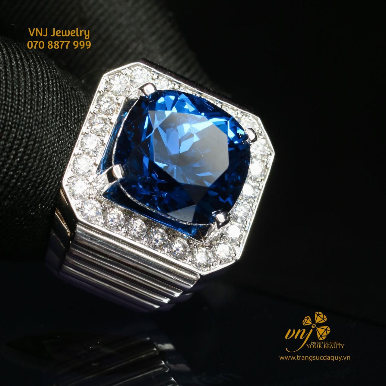 Nhẫn Đá Sapphire Xanh Dương NM96
