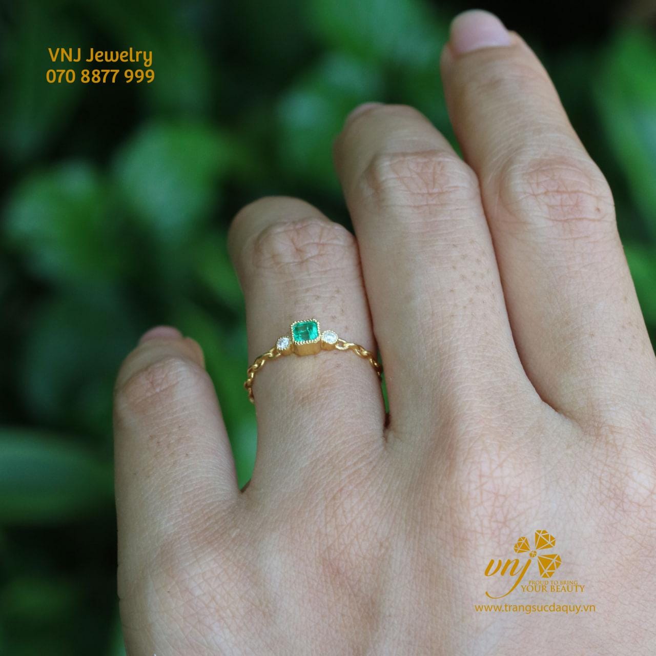 Nhẫn Emerald Thiên Nhiên NWE2