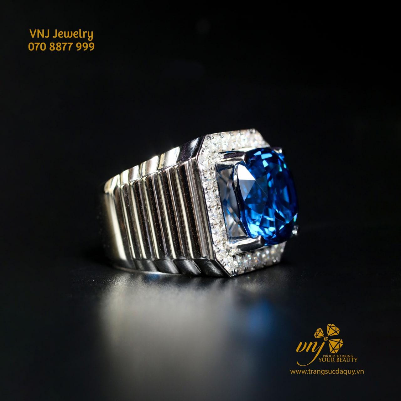 Nhẫn Đá Sapphire Xanh Dương NM96
