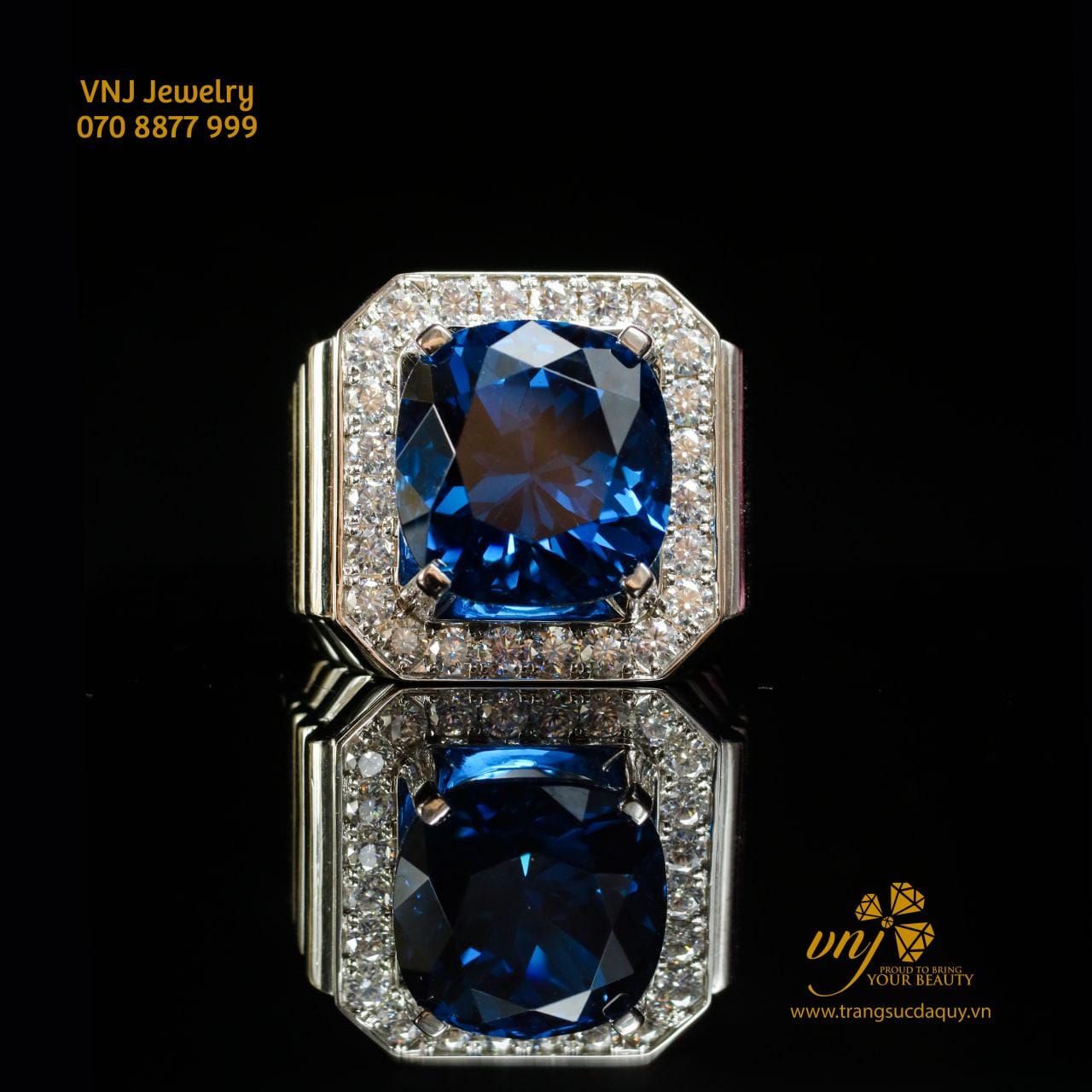 Nhẫn Đá Sapphire Xanh Dương NM96