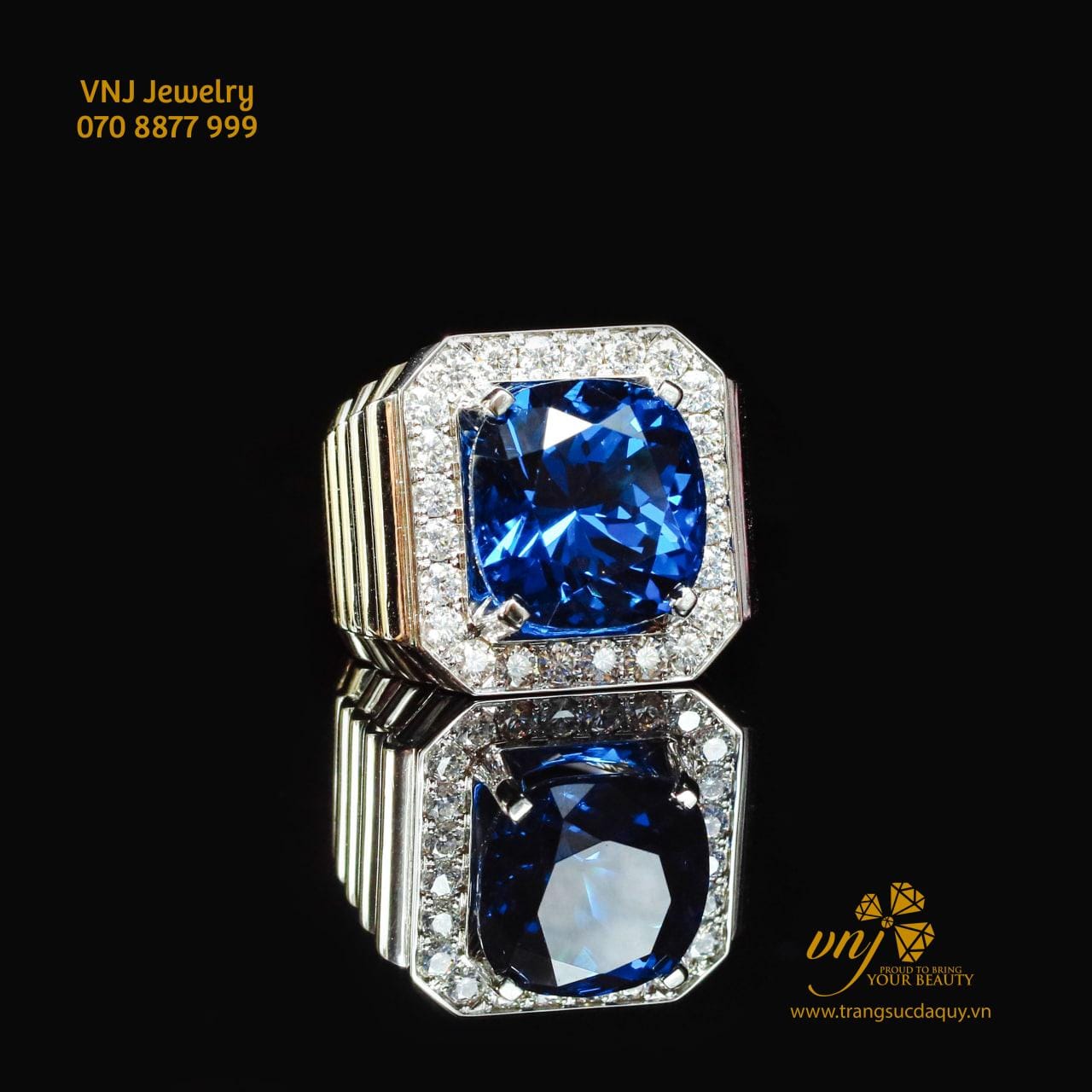 Nhẫn Đá Sapphire Xanh Dương NM96