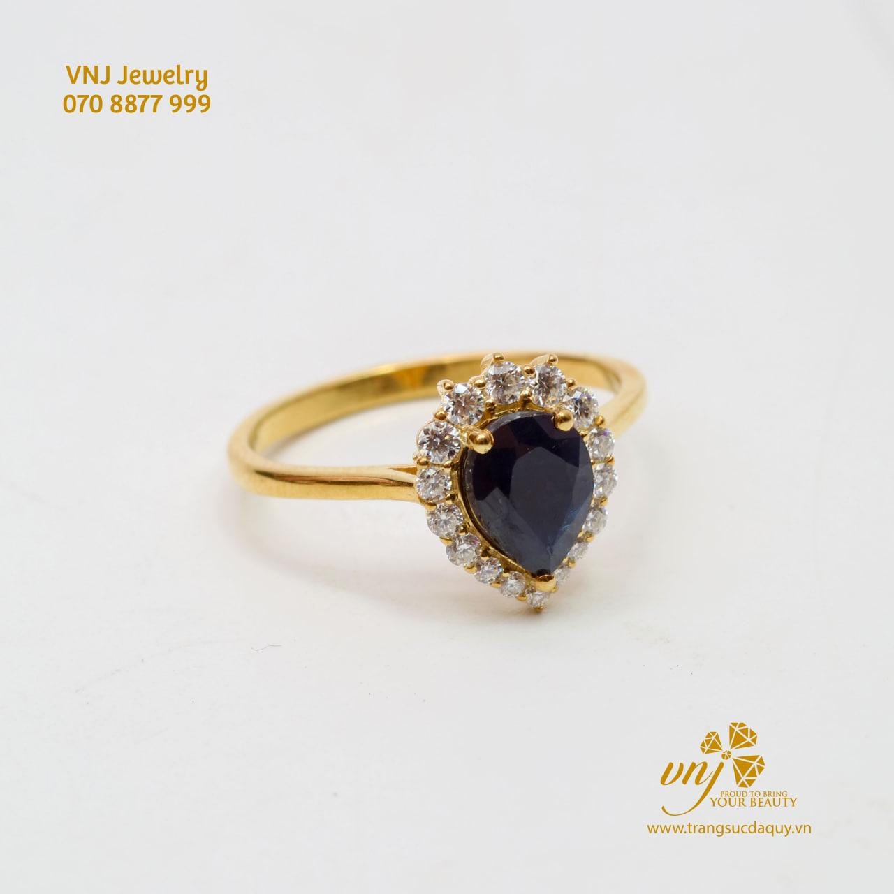 Nhẫn Double Vương Miện Đá Sapphire NWS33