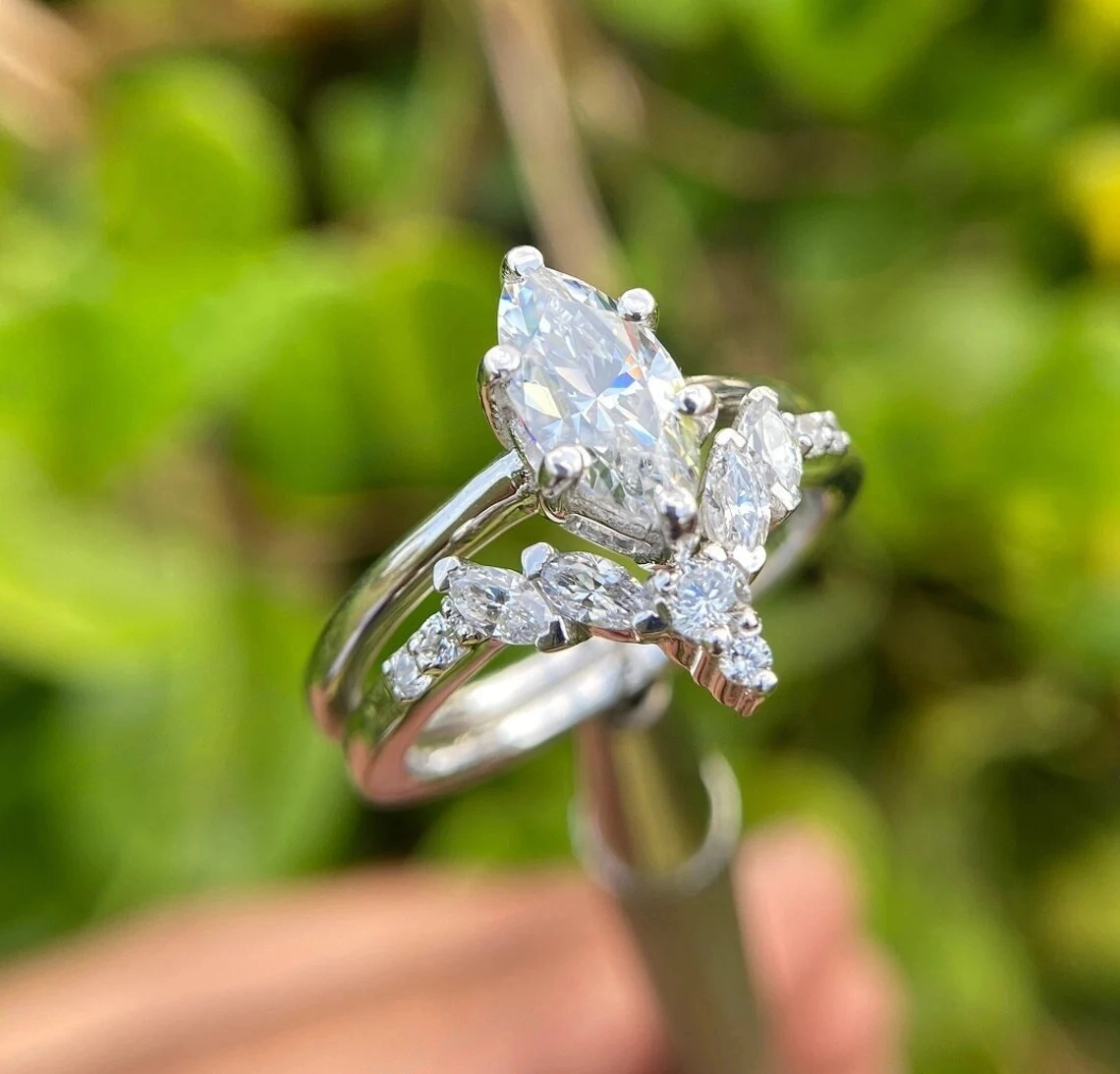Combo 2 Nhẫn Kim Cương Marquise NWD15