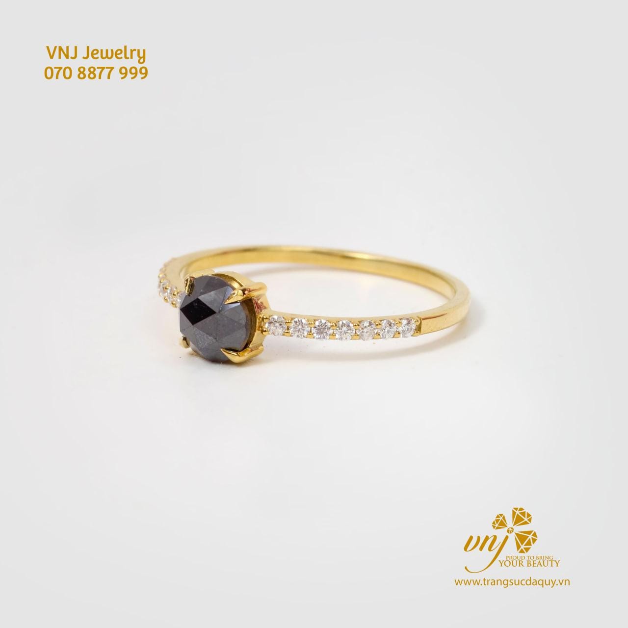 Nhẫn Kim Cương Đen Nwd19