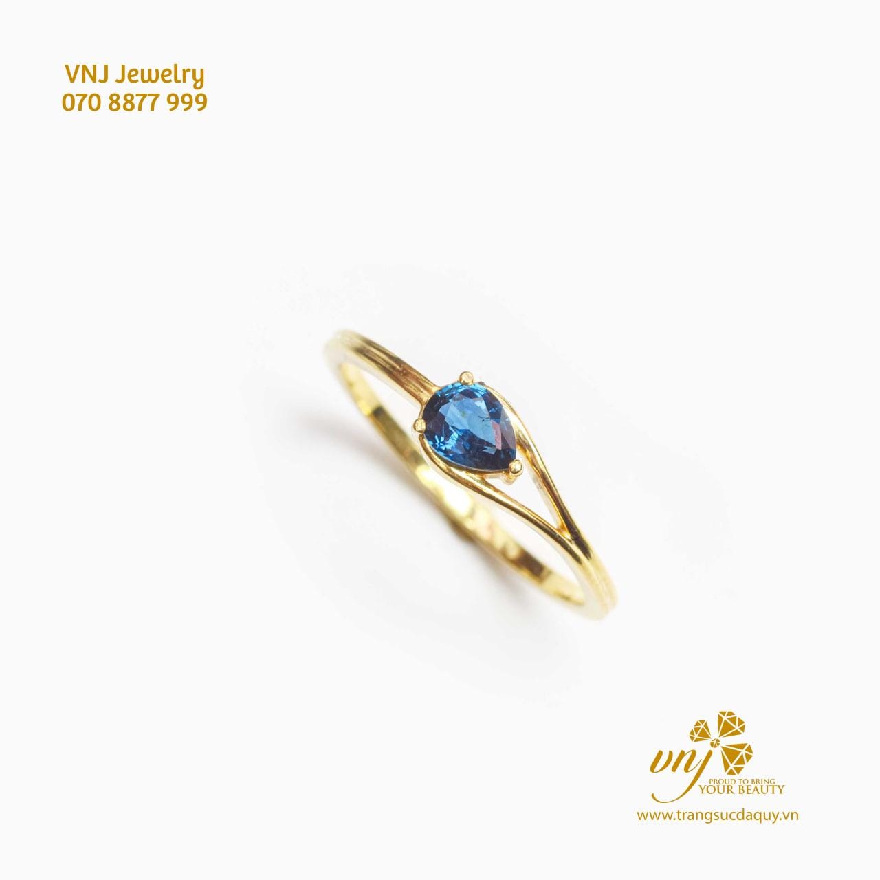 Nhẫn Sapphire Giọt Nước