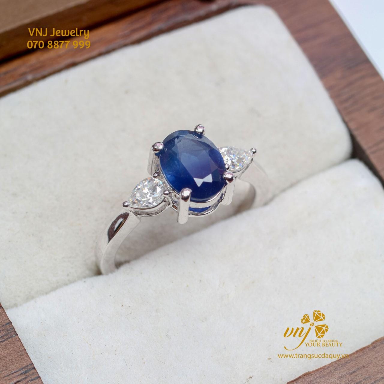 Nhẫn Sapphire Xanh Dương Nws43