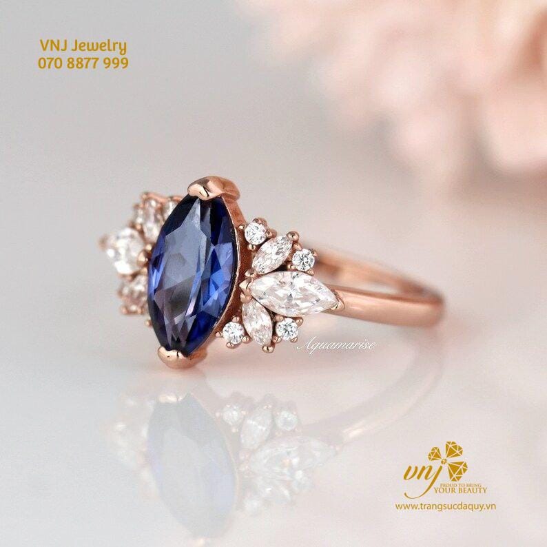 Nhẫn Sapphire Xanh Dương NWS41