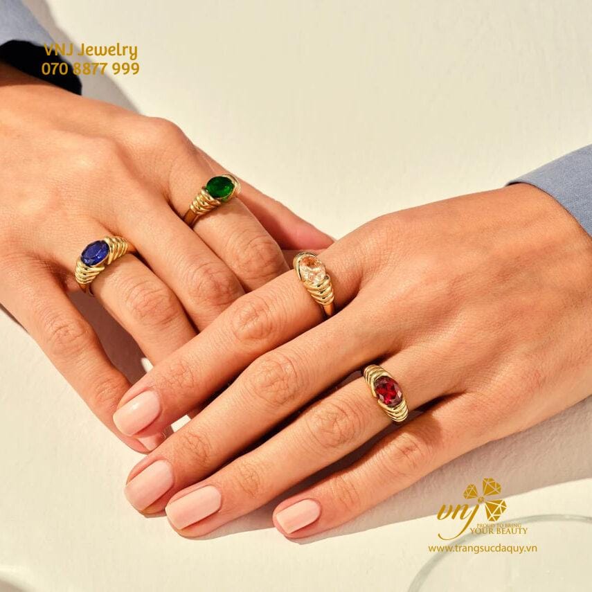 Nhẫn Unisex Signet Đá Thiên Nhiên NM87