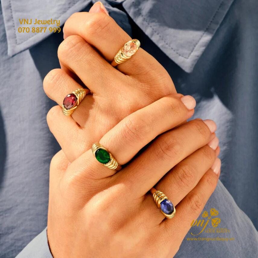 Nhẫn Unisex Signet Đá Thiên Nhiên NM87