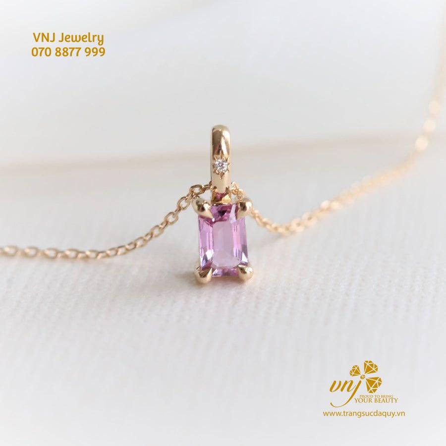 Bộ Trang Sức Đá Sapphire Hồng BS4