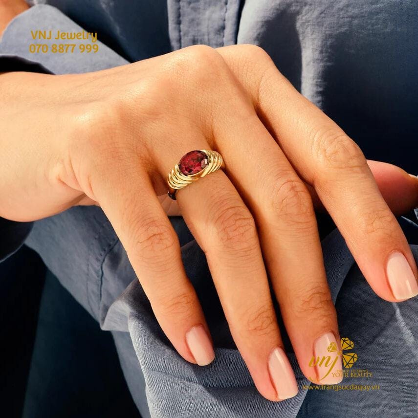 Nhẫn Unisex Signet Đá Thiên Nhiên NM87