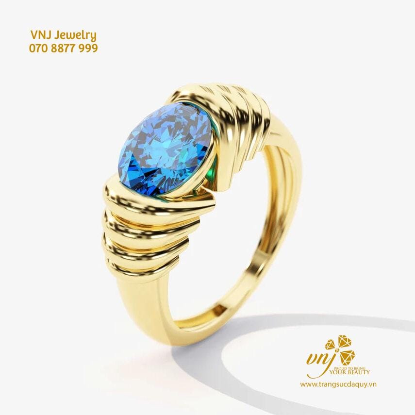 Nhẫn Unisex Signet Đá Thiên Nhiên NM87