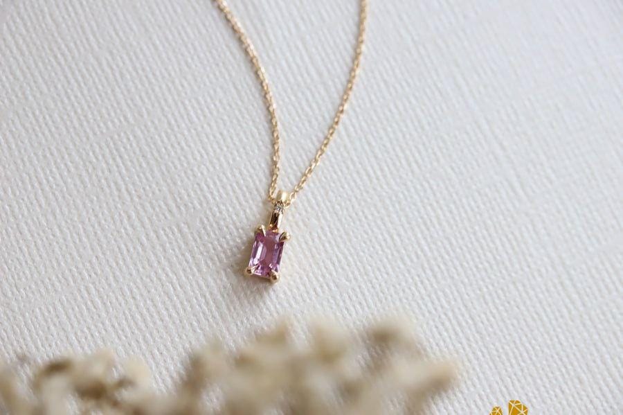 Bộ Trang Sức Đá Sapphire Hồng BS4