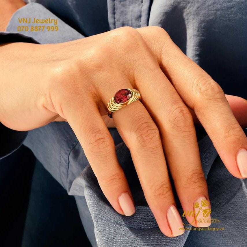 Nhẫn Unisex Signet Đá Thiên Nhiên NM87