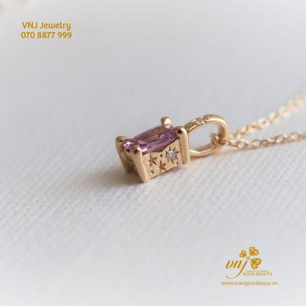 Bộ Trang Sức Đá Sapphire Hồng BS4