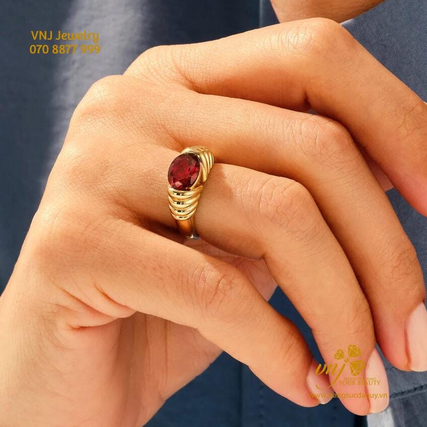 Nhẫn Unisex Signet Đá Thiên Nhiên NM87