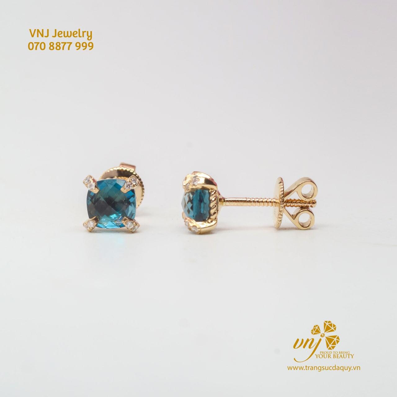 Bộ Trang Sức Đá Topaz Thiên Nhiên (2)