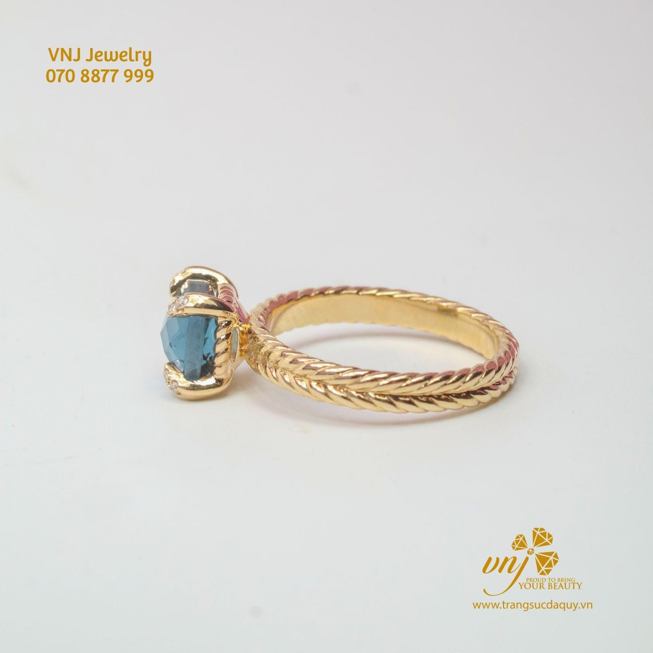 Bộ Trang Sức Đá Topaz Thiên Nhiên (4)