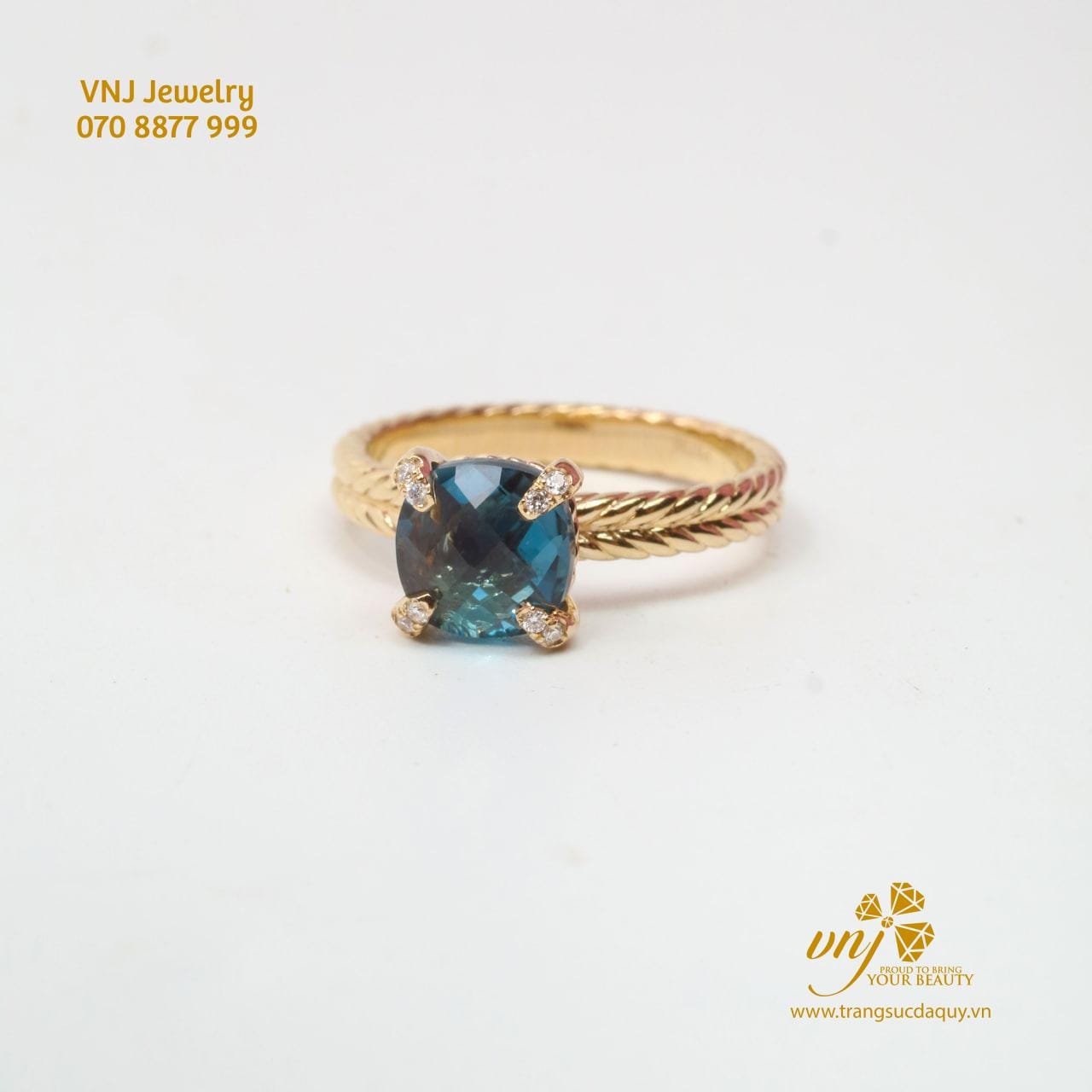 Bộ Trang Sức Đá Topaz Thiên Nhiên (6)