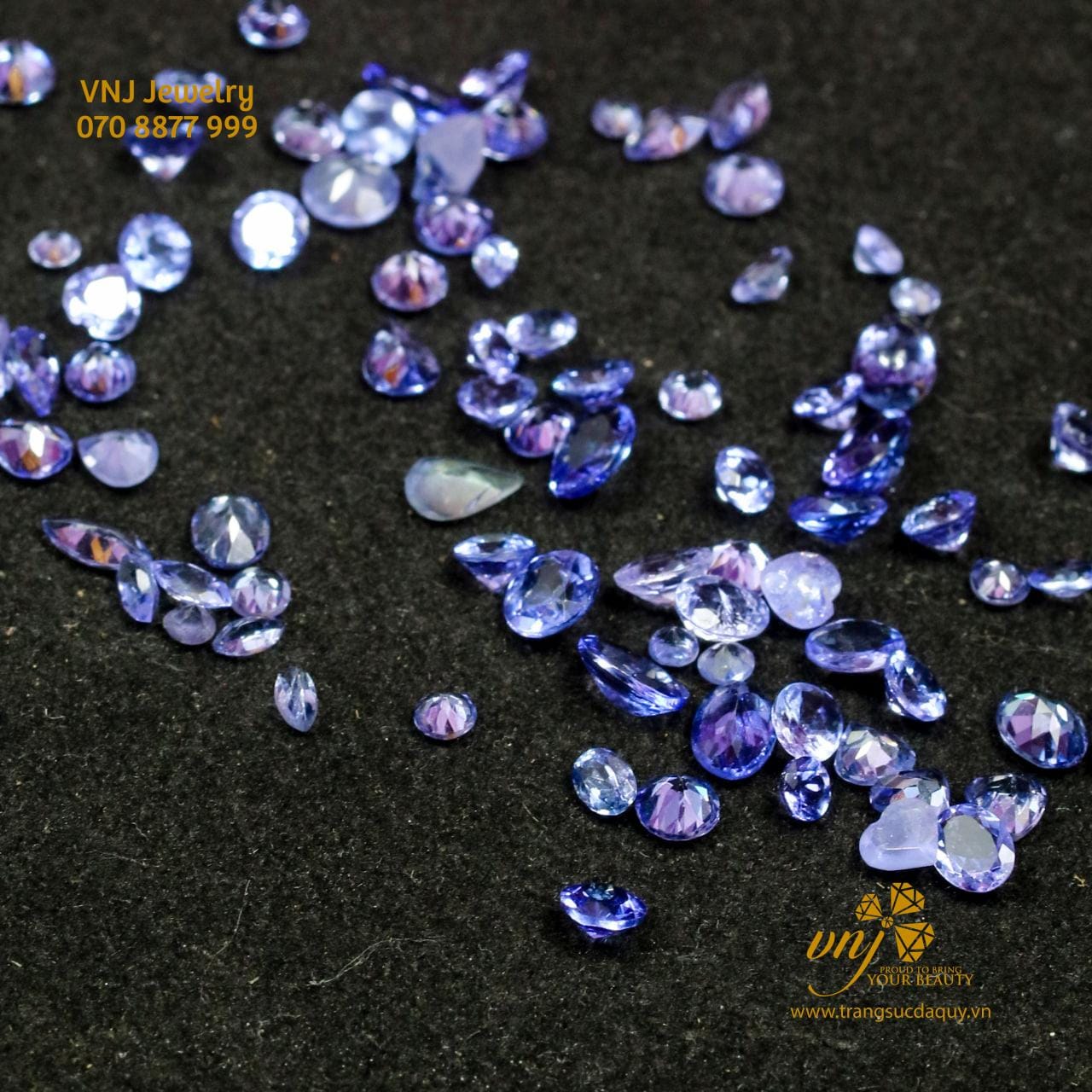 Đá Tanzanite Thiên Nhiên Mài Giác Dqtz1 (2)