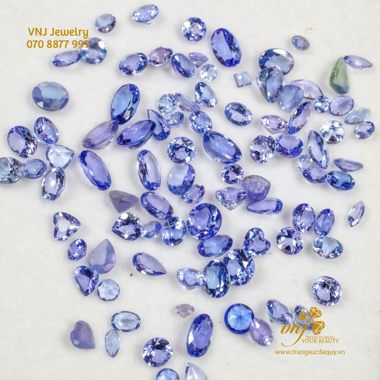 Đá Tanzanite Thiên Nhiên Mài Giác Dqtz1 (4)